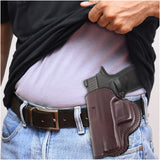 Leather OWB Paddle Holster For Glock 21, Beretta PX4 Storm