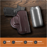 Leather OWB Paddle Holster For Glock 21, Beretta PX4 Storm