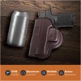 Leather OWB Paddle Holster For Glock 21, Beretta PX4 Storm