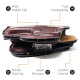 Leather OWB Paddle Holster For Glock 21, Beretta PX4 Storm