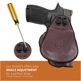 Leather OWB Paddle Holster For Glock 21, Beretta PX4 Storm