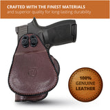 Leather OWB Paddle Holster For Glock 21, Beretta PX4 Storm