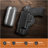 Leather OWB Paddle Holster For Beretta 92FS, Glock 34