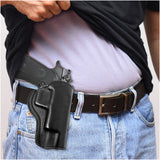 Leather OWB Paddle Holster For Beretta 92FS, Glock 34