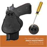 Leather OWB Paddle Holster For Beretta 92FS, Glock 34