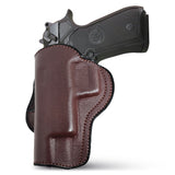 Leather OWB Paddle Holster For Beretta 92FS, Glock 34