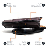 Leather OWB Paddle Holster For Beretta 92FS, Glock 34