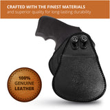 Leather OWB Paddle Holster For Revolvers 38 J Frame, Ruger LCR
