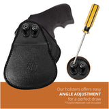 Leather OWB Paddle Holster For Revolvers 38 J Frame, Ruger LCR