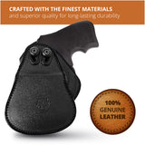 Leather OWB Paddle Holster For Revolvers 38 J Frame, Ruger LCR