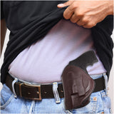 Leather OWB Paddle Holster For Revolvers 38 J Frame, Ruger LCR