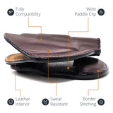 Leather OWB Paddle Holster For Revolvers 38 J Frame, Ruger LCR