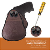 Leather OWB Paddle Holster For Revolvers 38 J Frame, Ruger LCR