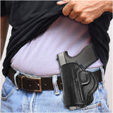 Leather OWB Paddle Holster For Ruger LC9, Khar 9 & 40's