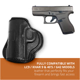 Leather OWB Paddle Holster For Ruger LC9, Khar 9 & 40's