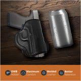 Leather OWB Paddle Holster For Ruger LC9, Khar 9 & 40's