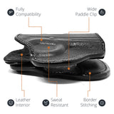 Leather OWB Paddle Holster For Ruger LC9, Khar 9 & 40's