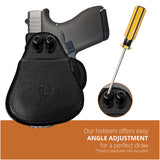 Leather OWB Paddle Holster For Ruger LC9, Khar 9 & 40's