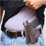 Leather OWB Paddle Holster For Ruger LC9, Khar 9 & 40's