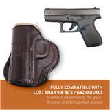 Leather OWB Paddle Holster For Ruger LC9, Khar 9 & 40's