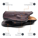 Leather OWB Paddle Holster For Ruger LC9, Khar 9 & 40's