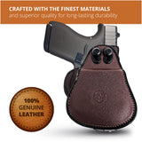 Leather OWB Paddle Holster For Ruger LC9, Khar 9 & 40's
