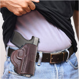 Leather OWB Paddle Holster For Ruger LC9, Khar 9 & 40's