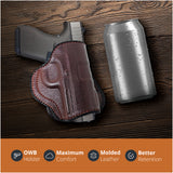 Leather OWB Paddle Holster For Ruger LC9, Khar 9 & 40's