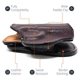 Leather OWB Paddle Holster For Ruger LC9, Khar 9 & 40's
