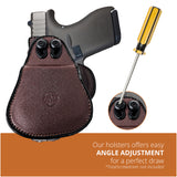 Leather OWB Paddle Holster For Ruger LC9, Khar 9 & 40's