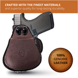 Leather OWB Paddle Holster For Ruger LC9, Khar 9 & 40's