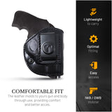 IWB / OWB 4 in 1 Leather Holster for S&W J Frame Ruger LCR