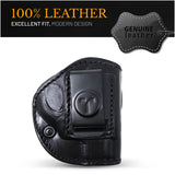IWB / OWB 4 in 1 Leather Holster for S&W J Frame Ruger LCR