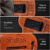 IWB / OWB 4 in 1 Leather Holster for S&W J Frame Ruger LCR