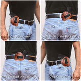 IWB / OWB 4 in 1 Leather Holster for S&W J Frame Ruger LCR