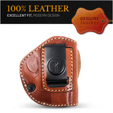 IWB / OWB 4 in 1 Leather Holster for S&W J Frame Ruger LCR