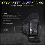 IWB Eco Leather Holster for Pistols fit for Glock 26/27/33