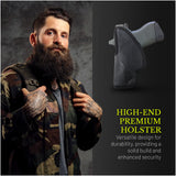 IWB Eco Leather Holster for Pistols fit for Glock 19, 19X, 23, 43, 43X