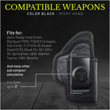 IWB Eco Leather Holster for Pistols fit for Glock 19/30/30S/39