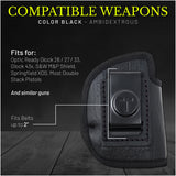 4 in 1 Multi Position IWB/OWB Eco Leather Holster for Glock 26/27/33