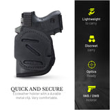 4 in 1 Multi Position IWB/OWB Eco Leather Holster for Glock 26/27/33