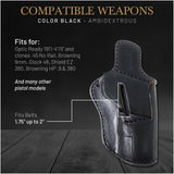OWB Ambidextrous Leather Holster for 1911-4"/5" and Clones