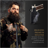 OWB Ambidextrous Leather Holster for 1911-4"/5" and Clones