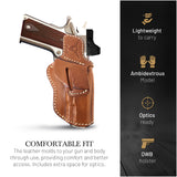 OWB Ambidextrous Leather Holster for 1911-4"/5" and Clones