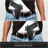 OWB Ambidextrous Leather Holster for  Glock 19, Sig Sauer P320