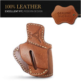 OWB Ambidextrous Leather Holster for  Glock 19, Sig Sauer P320