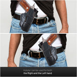 OWB Ambidextrous Leather Holster for 1911 4" and Similar Guns