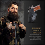 OWB Ambidextrous Leather Holster for 1911 4" and Similar Guns