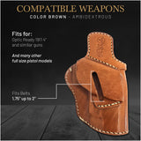 OWB Ambidextrous Leather Holster for 1911 4" and Similar Guns