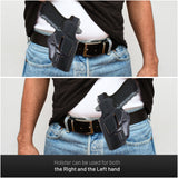 OWB Ambidextrous Leather Holster for Glock 17/22 Double Stack